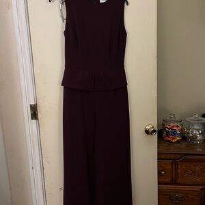 Calvin Klein Plum Sleeveless Jumpsuit